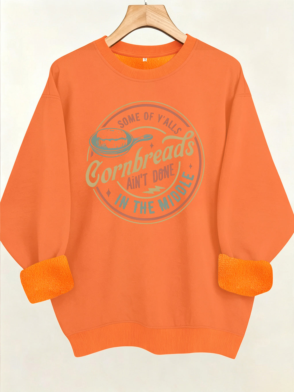 Loose velvet sweatshirt
