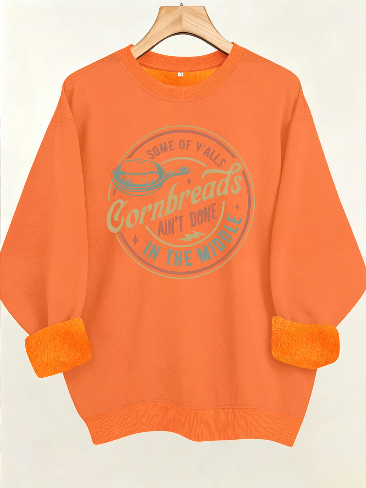 Loose velvet sweatshirt