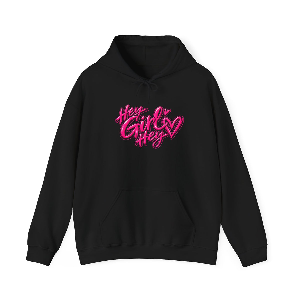 Hoodie — “Hey Girl Hey” | Blessed, Busy & Slightly Overstimulated Graphic Hoodie