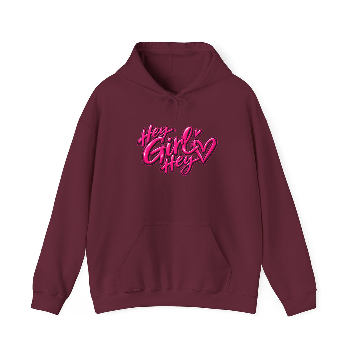 Hoodie — “Hey Girl Hey” | Blessed, Busy & Slightly Overstimulated Graphic Hoodie