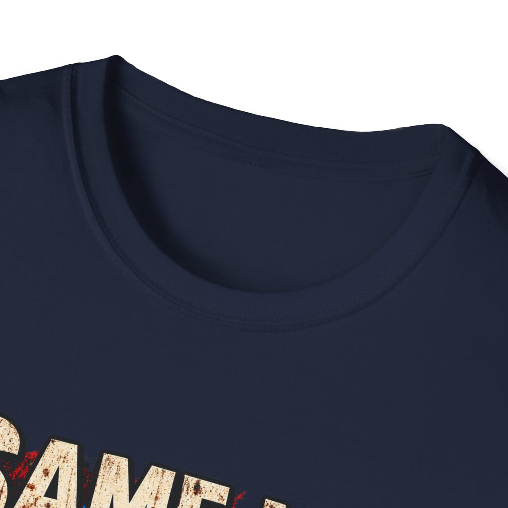 Same Man, Bigger Faith Tee — Patriotic Christian T-Shirt with 'Bigger Faith, Higher Standards' Design