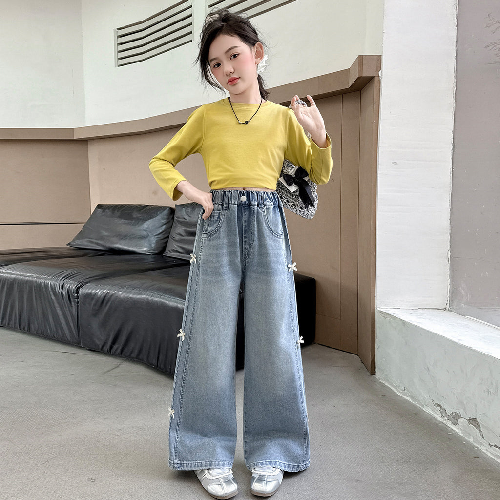 Girls' Denim Pants Leg Pants for Kids