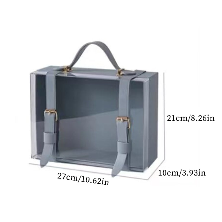 Clear Acrylic Jewelry Gift Box, Portable Wedding Birthday Pouch Bag