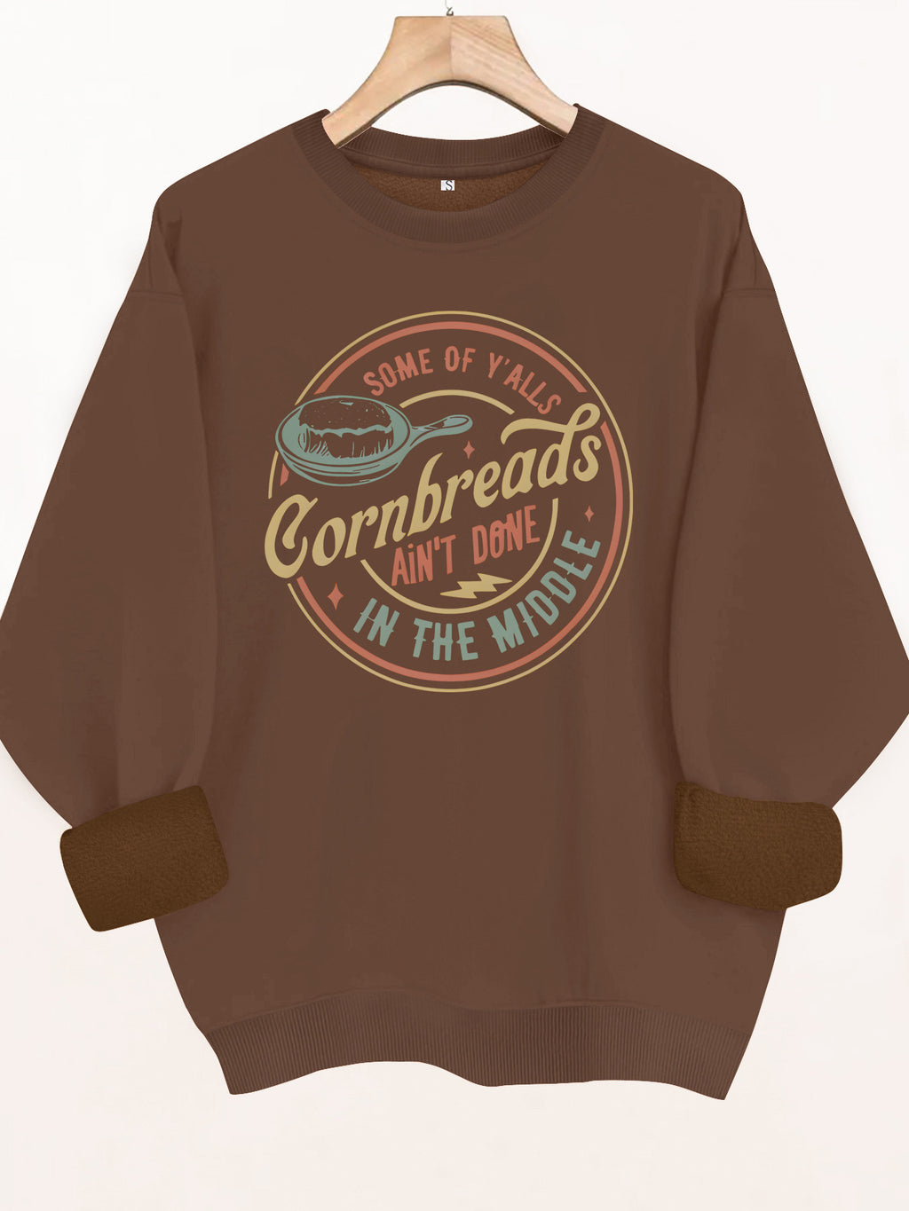 Loose velvet sweatshirt