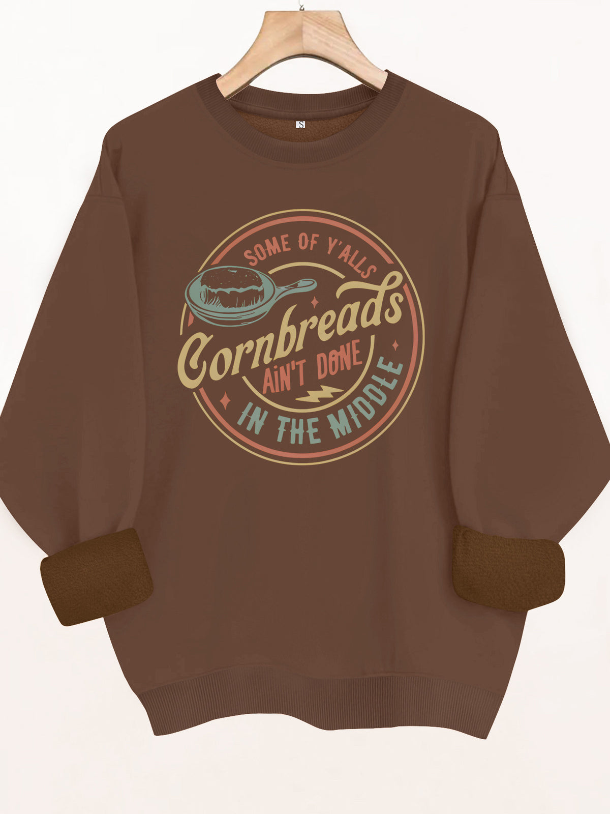 Loose velvet sweatshirt
