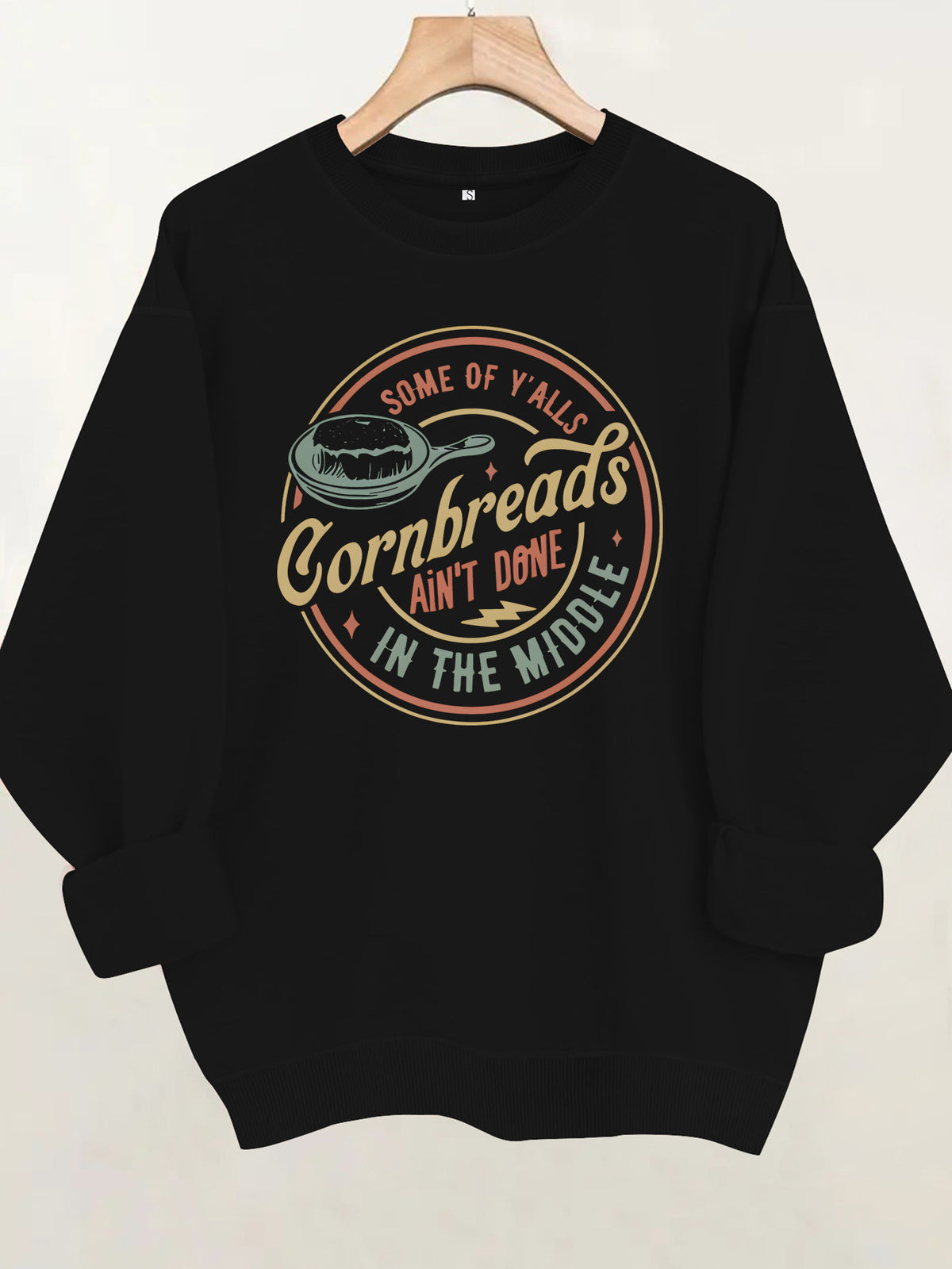 Loose velvet sweatshirt