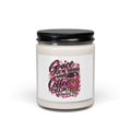 Coffee Lover Soy Candle — 9oz Scented Jar with Pink Leopard Coffee Cup Design