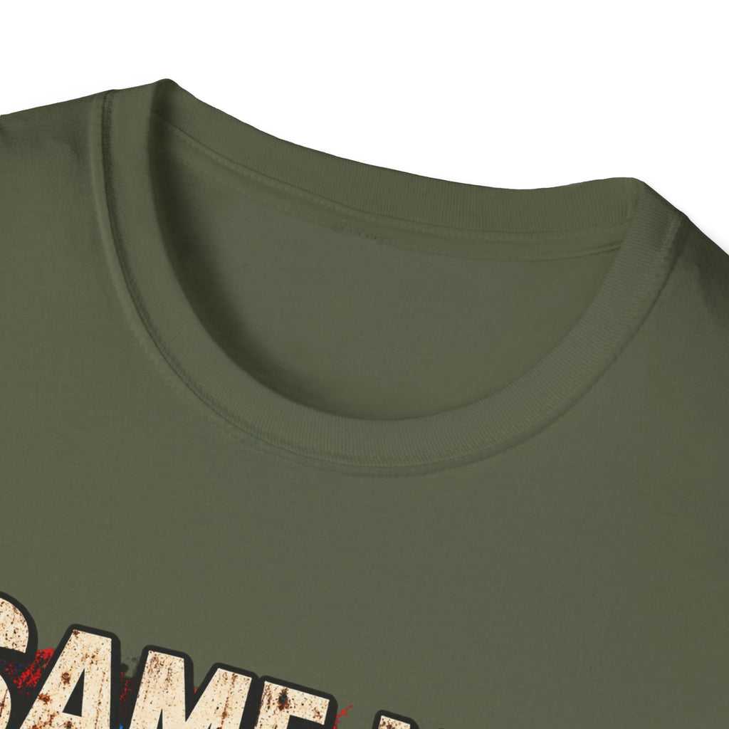 Same Man, Bigger Faith Tee — Patriotic Christian T-Shirt with 'Bigger Faith, Higher Standards' Design