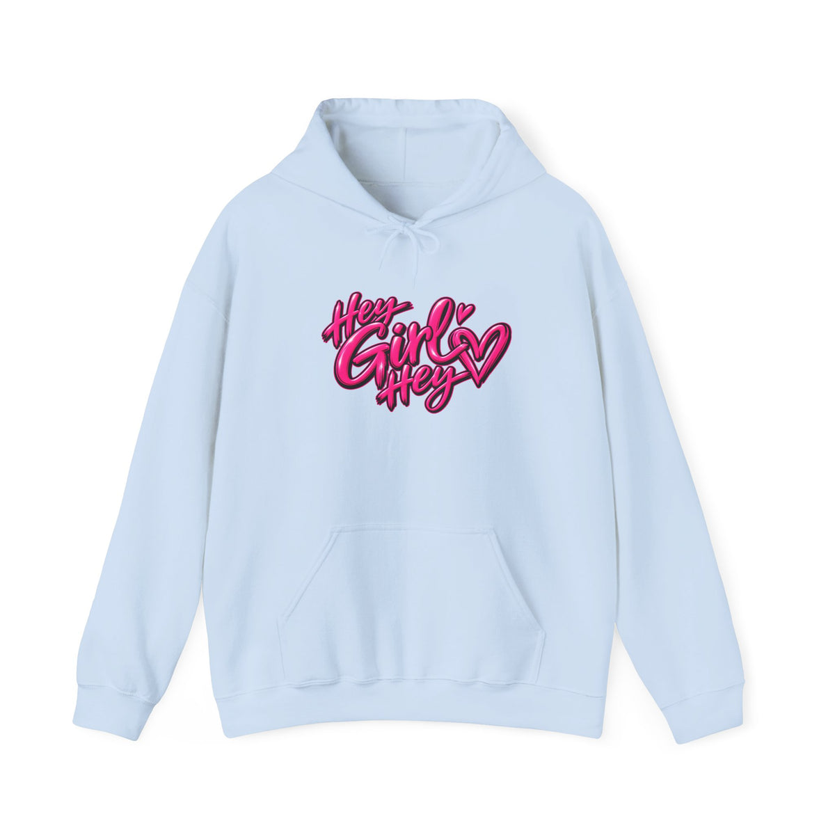 Hoodie — “Hey Girl Hey” | Blessed, Busy & Slightly Overstimulated Graphic Hoodie