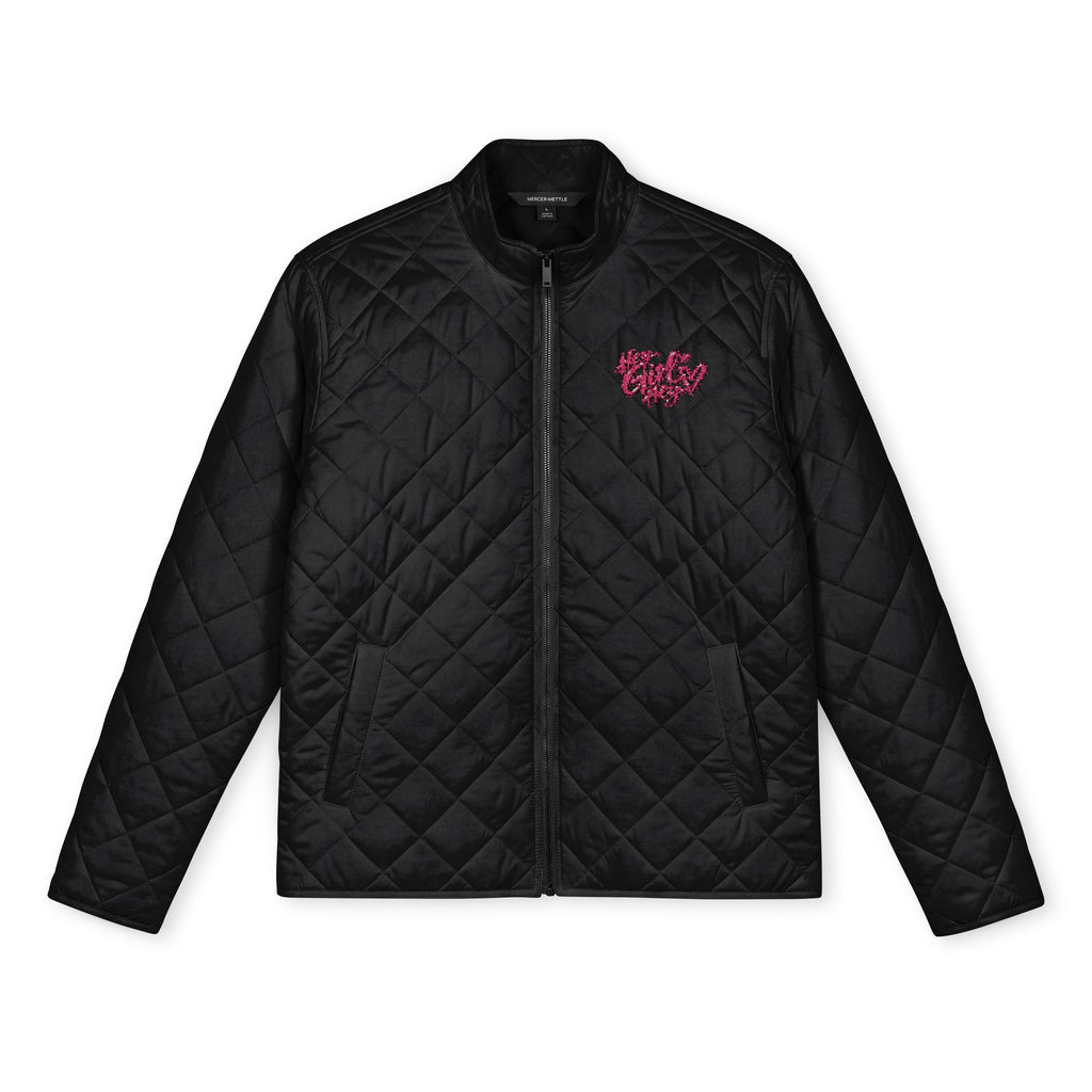 Quilted Full-Zip Jacket — Embroidered Heart Logo