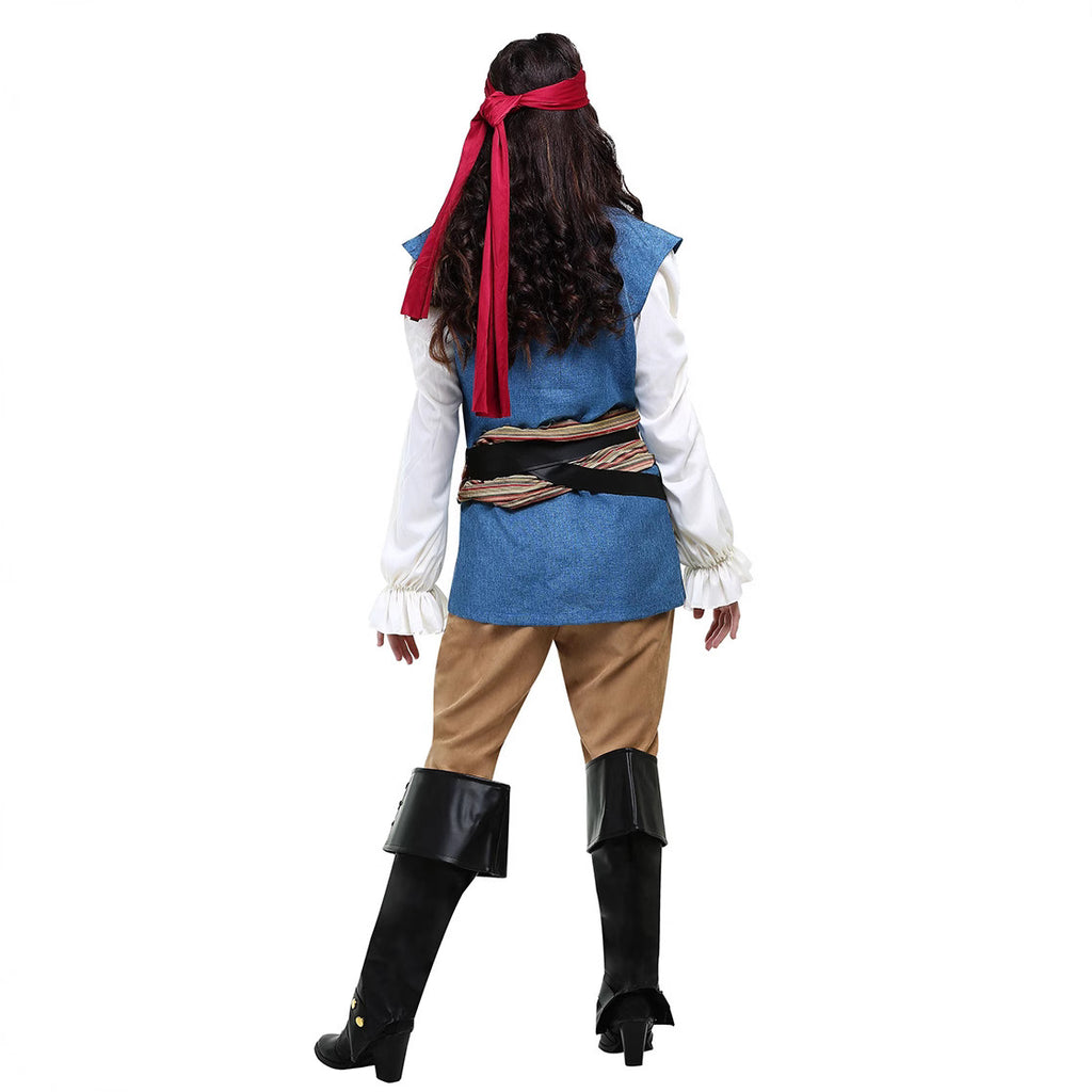 Men's and Women's Couple Pirate Costumes, Pirate Outfits, Halloween Male Gaming Apparel