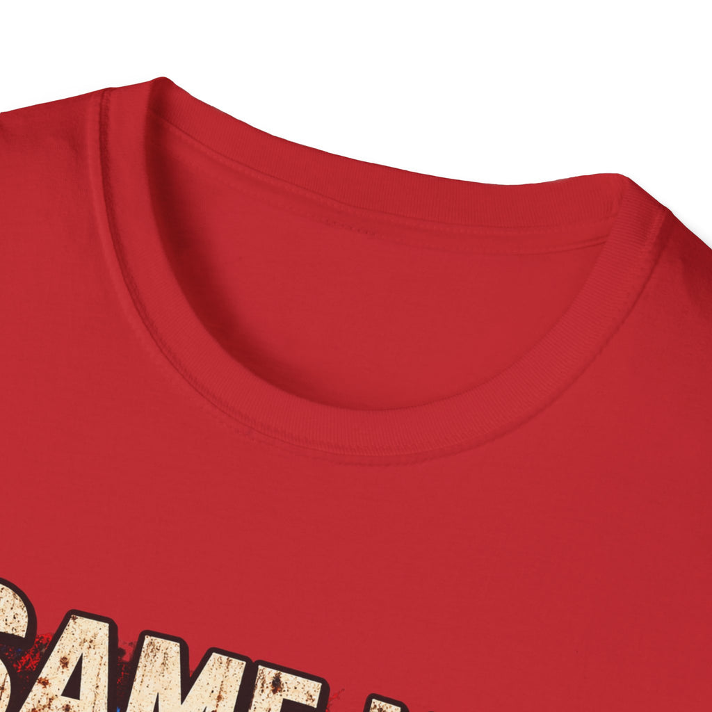 Same Man, Bigger Faith Tee — Patriotic Christian T-Shirt with 'Bigger Faith, Higher Standards' Design