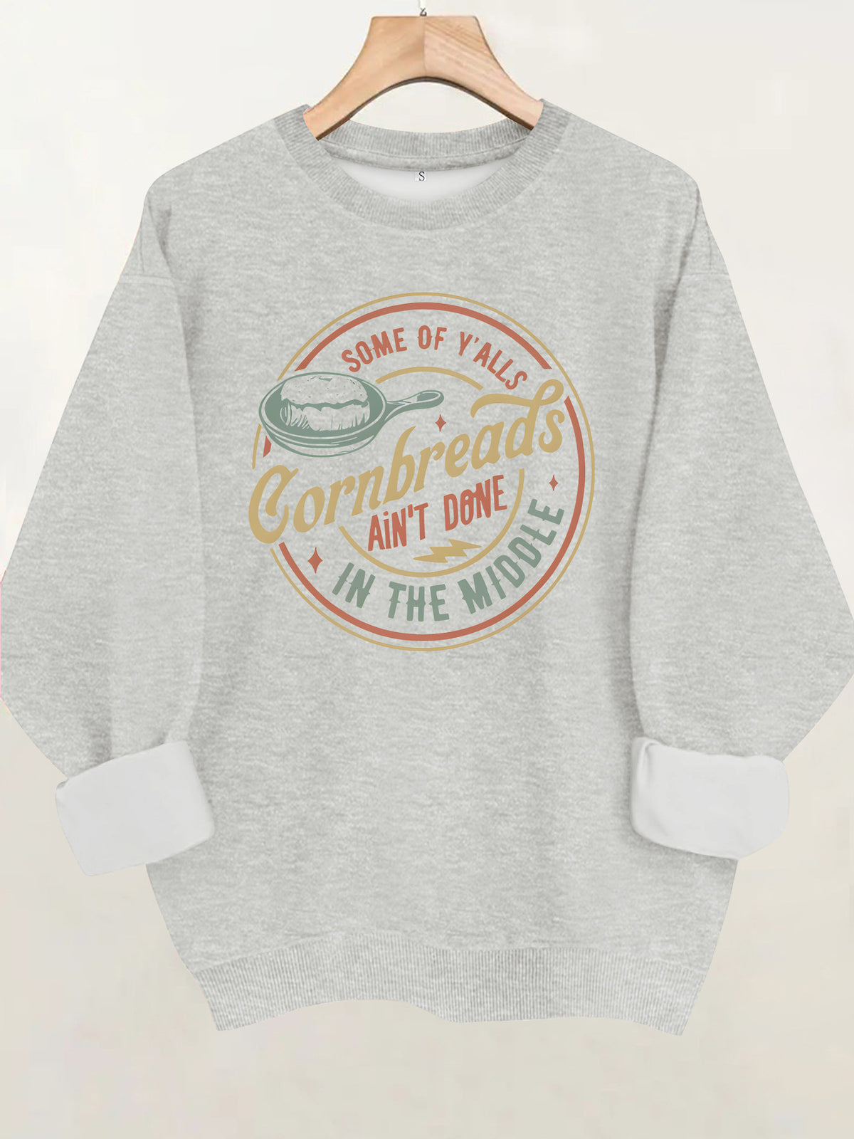 Loose velvet sweatshirt