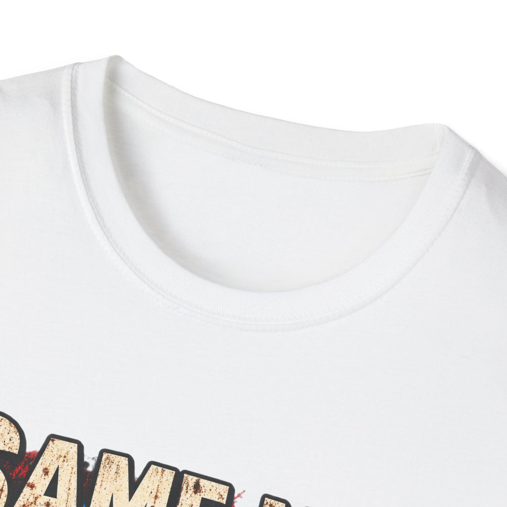 Same Man, Bigger Faith Tee — Patriotic Christian T-Shirt with 'Bigger Faith, Higher Standards' Design