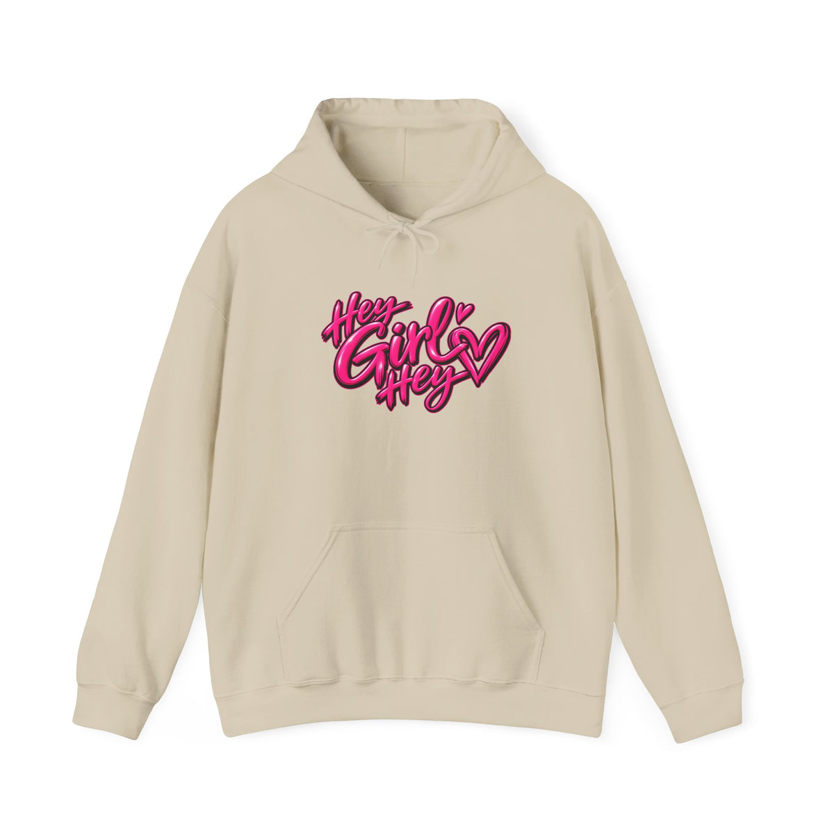 Hoodie — “Hey Girl Hey” | Blessed, Busy & Slightly Overstimulated Graphic Hoodie