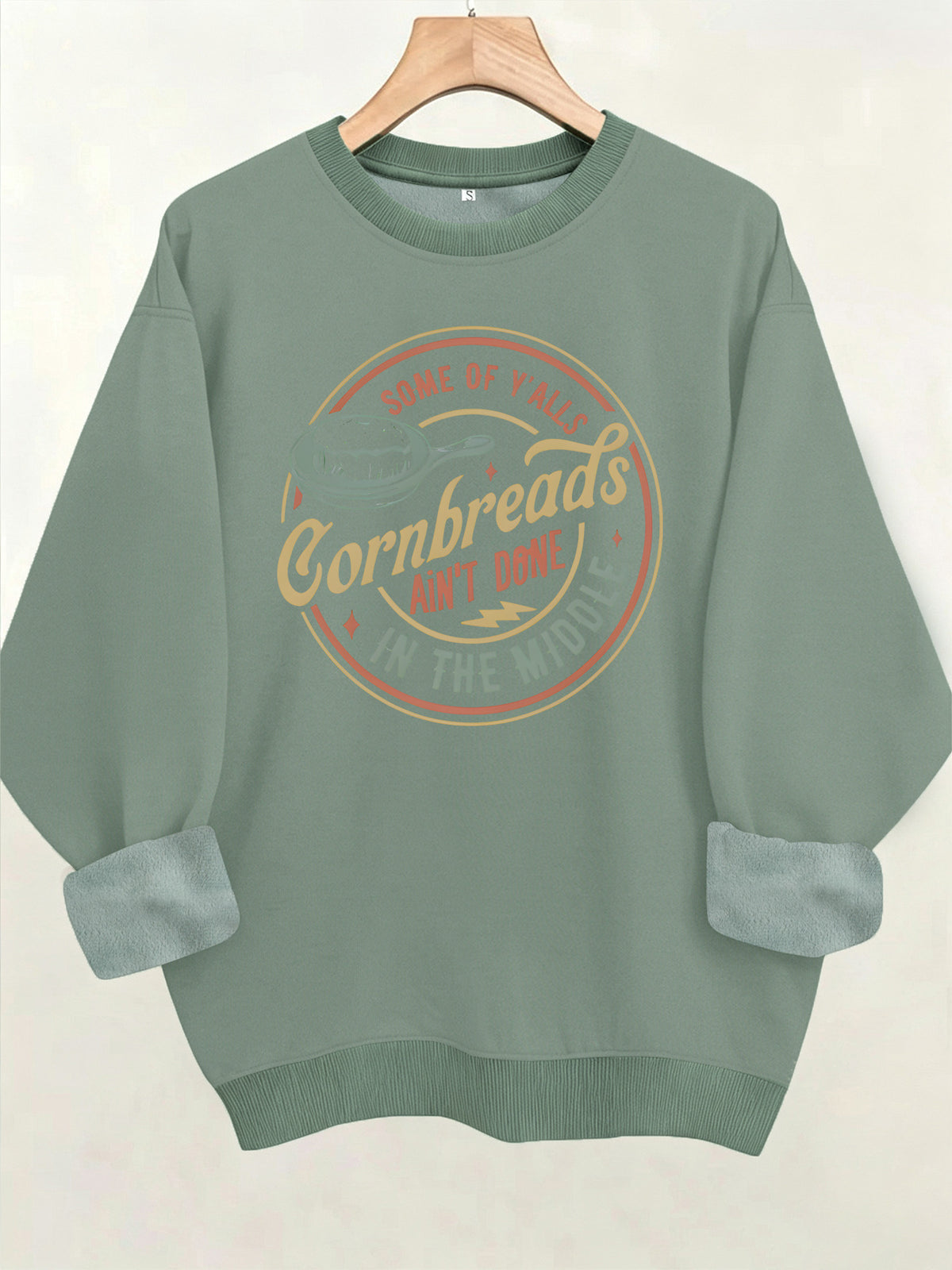 Loose velvet sweatshirt