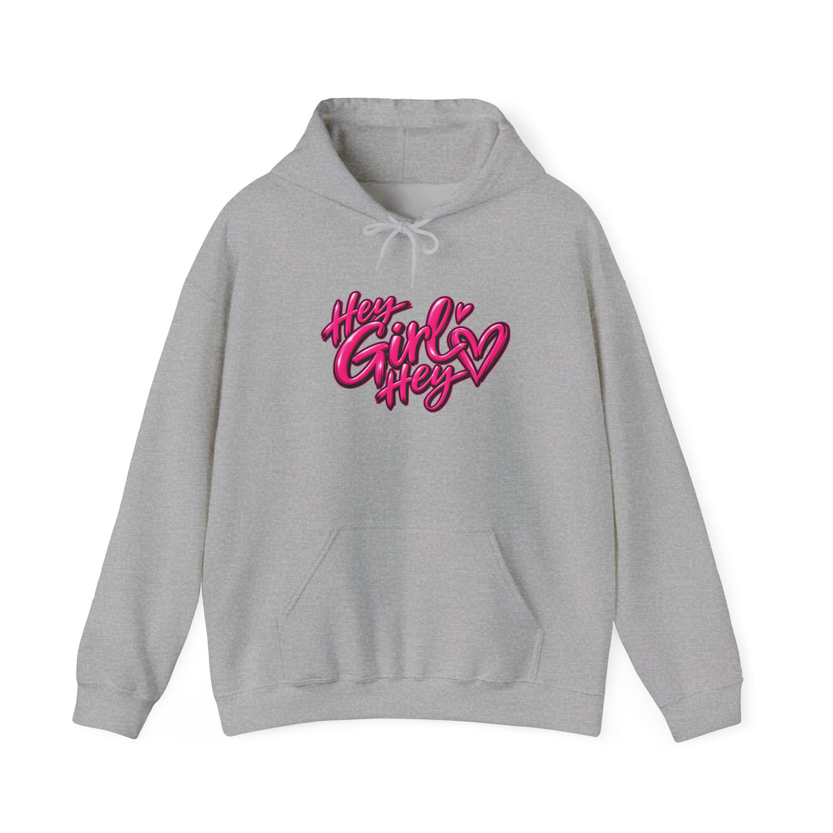 Hoodie — “Hey Girl Hey” | Blessed, Busy & Slightly Overstimulated Graphic Hoodie