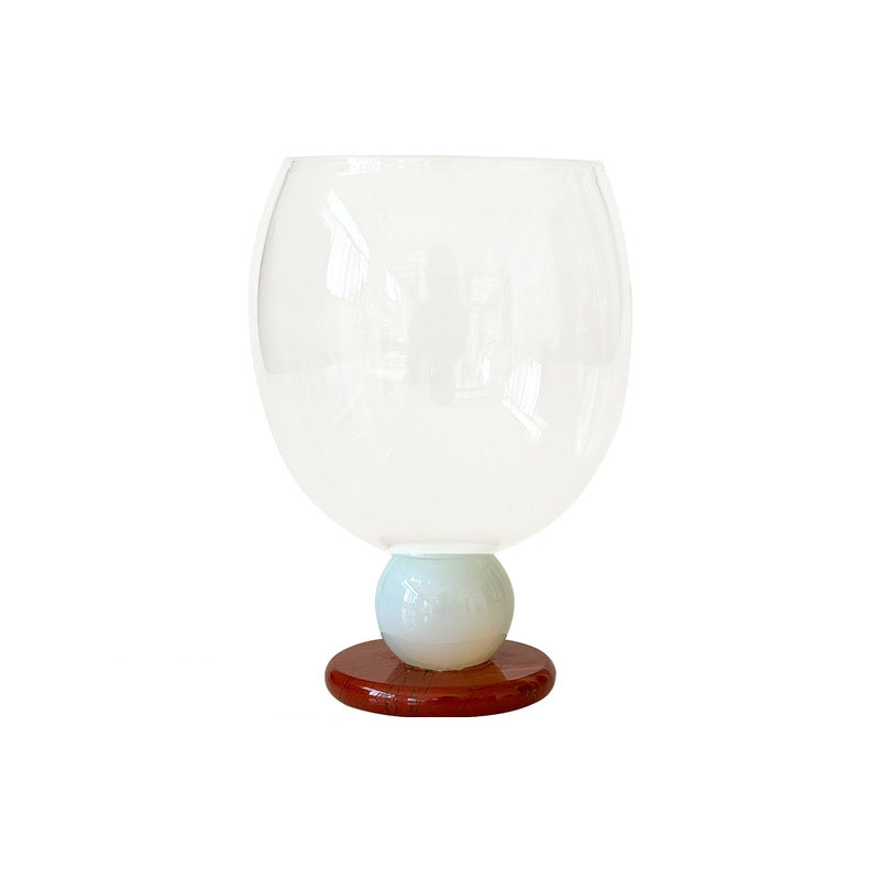 Handmade Jade Ball Goblet – Borosilicate Heat-Resistant Glass Cup for Wine, Champagne, Coffee & Latte