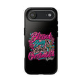 Phone Case – "Blessed, Busy & Slightly Overstimulated" Colorful Cross Design