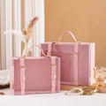Clear Acrylic Jewelry Gift Box, Portable Wedding Birthday Pouch Bag