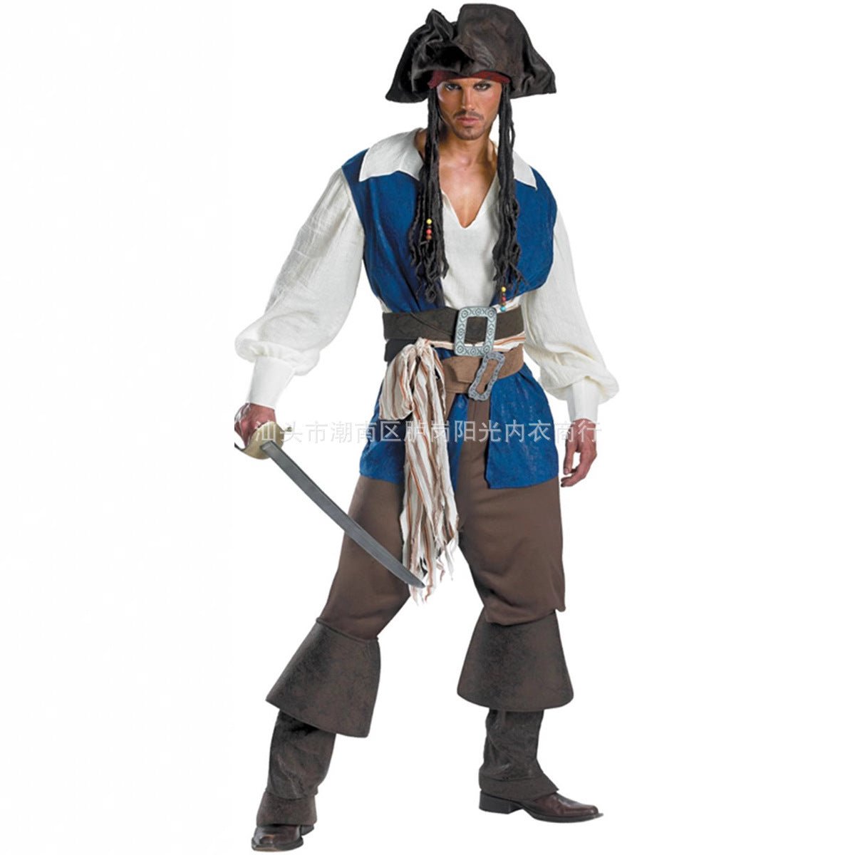 Men's and Women's Couple Pirate Costumes, Pirate Outfits, Halloween Male Gaming Apparel
