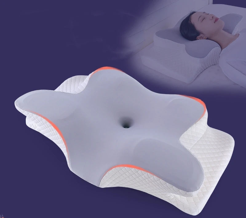 Ergonomic contour memory foam neck pillow