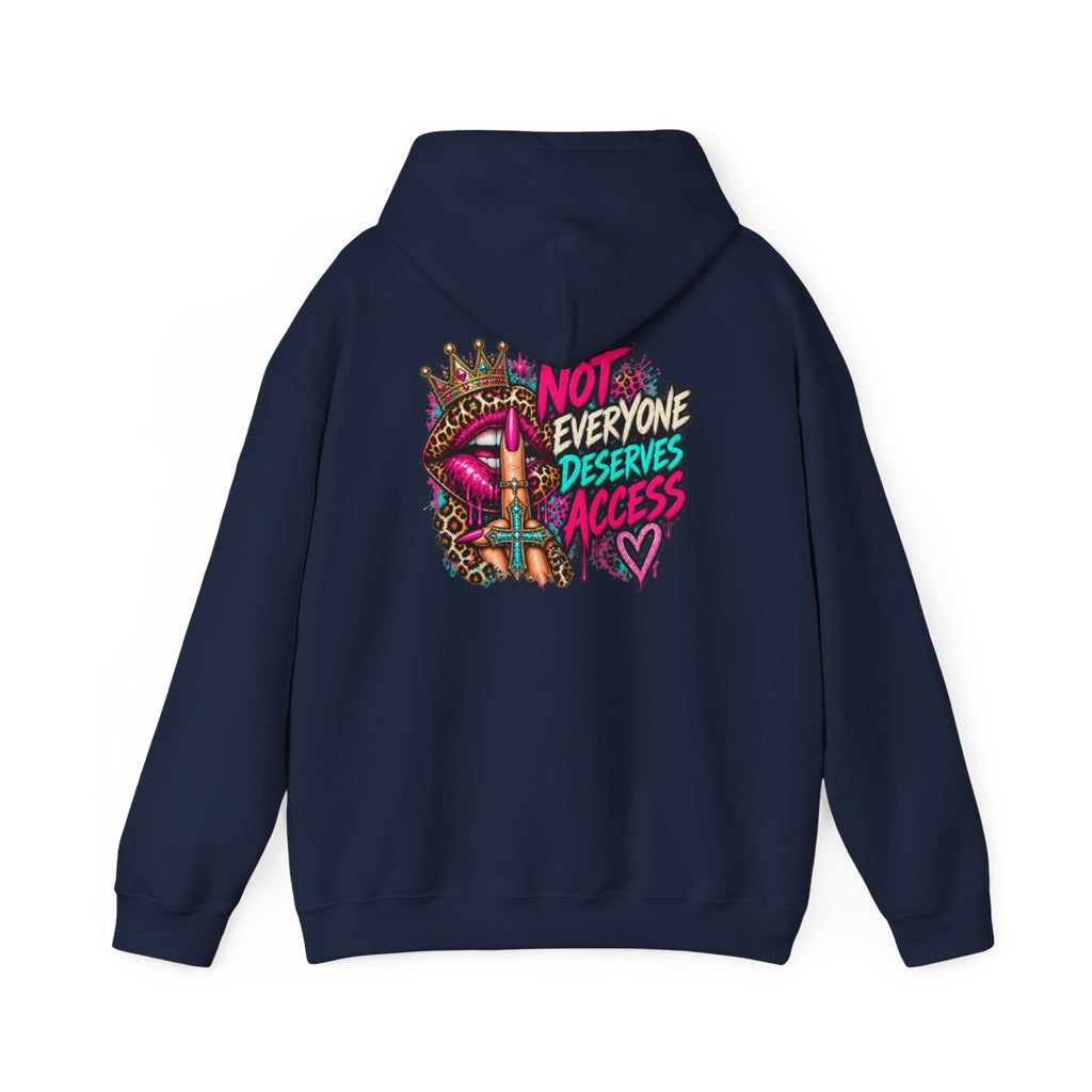 Not Everyone Deserves Access Hoodie - Navy - back