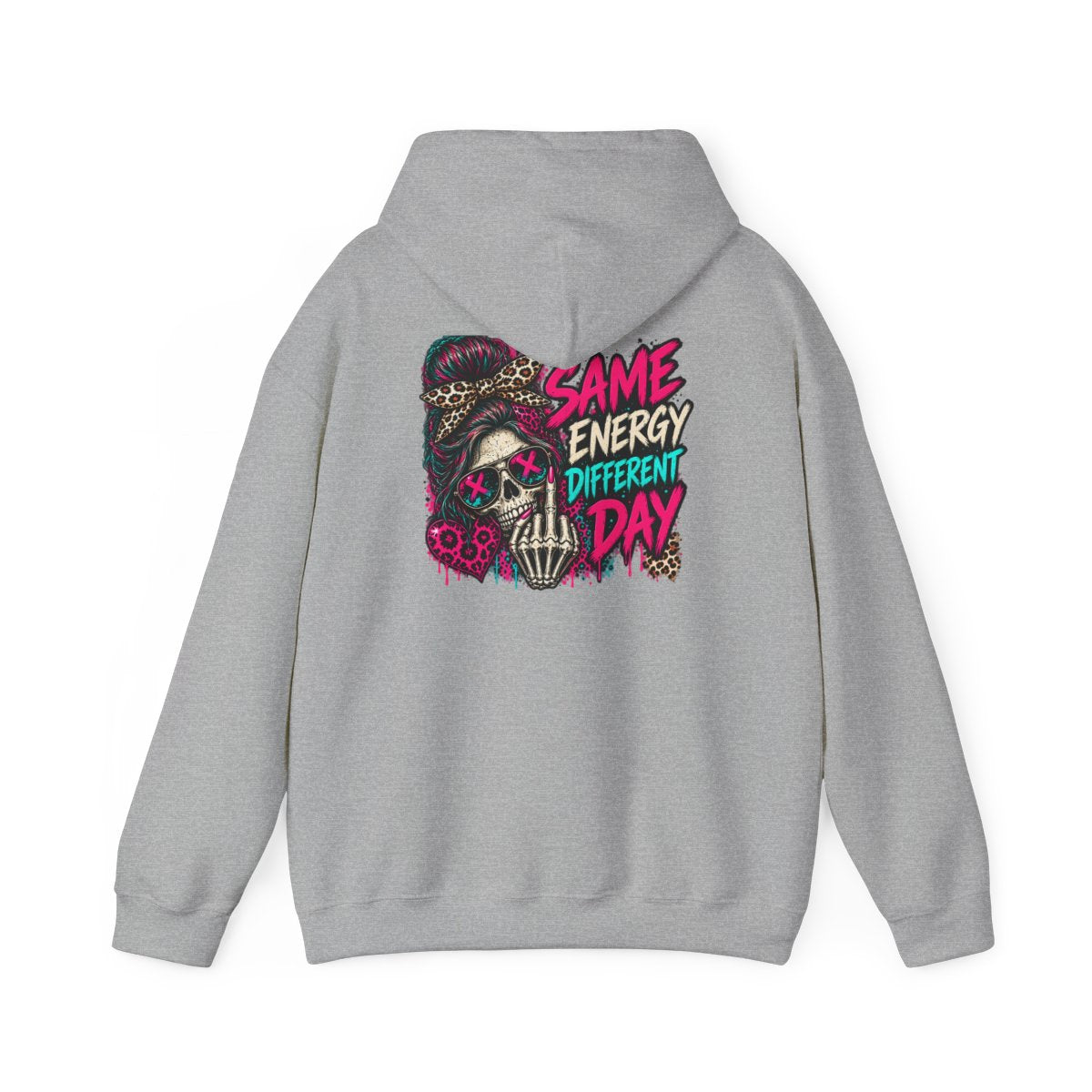 Same Energy Different Day Hoodie - Sport Grey - back